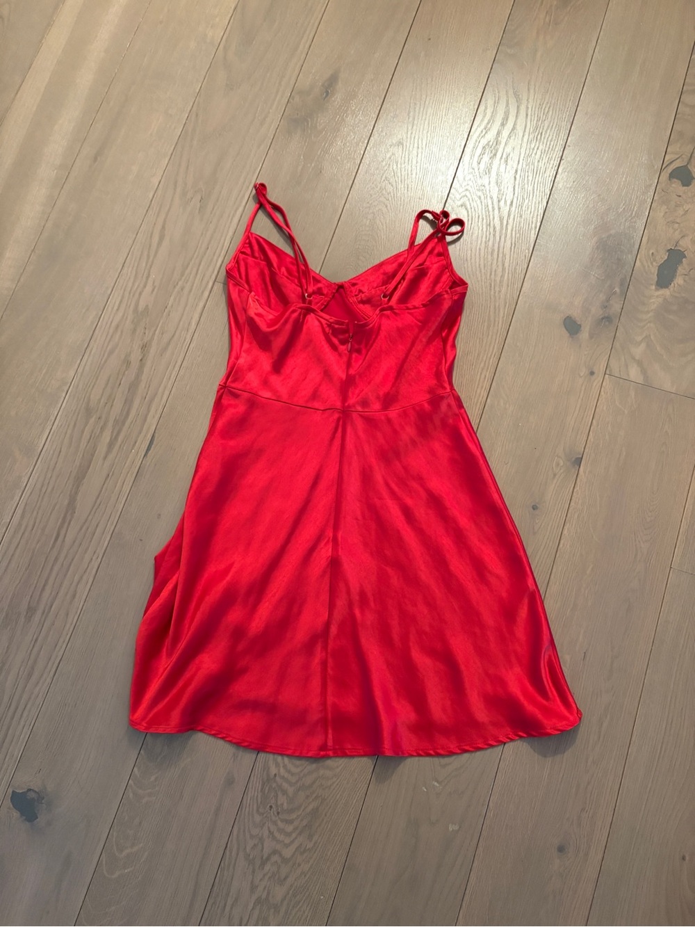 Motel Rocks Red Mini Dress Satin Slip Sweetheart Size Small - Picture 3 of 5